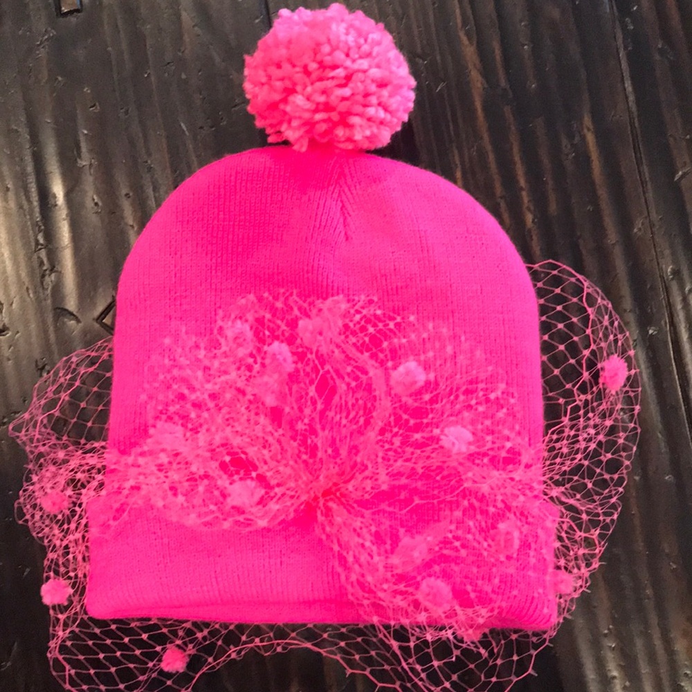 Barbie Pink Hat with Beautiful Design. - Picture 3 of 3